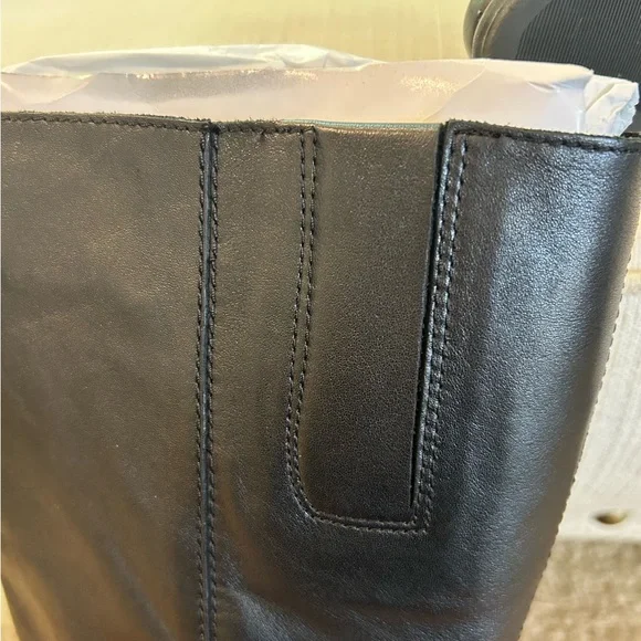 NIB Naturalizer Women's Fae Knee High Boot Black Leather Wide Calf Heeled Size 6 - Picture 8 of 16